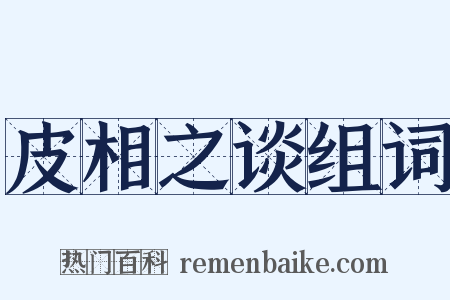 皮相之谈组词是什么意思的图片